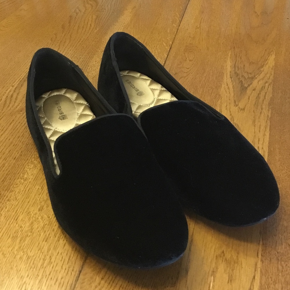 Birdies The Starling Black Velvet Loafers size 9.5 / 10